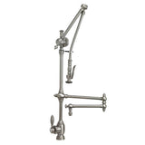 Waterstone - Waterstone Traditional Gantry Pulldown Faucet - 18'' Articulated Spout - Classic Bronze