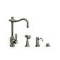 Waterstone - Waterstone Annapolis Prep Faucet - 3pc. Suite - Unlacquered Polished Brass