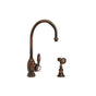 Waterstone - Waterstone Hampton Prep Faucet w/ Side Spray - Unlacquered Polished Brass