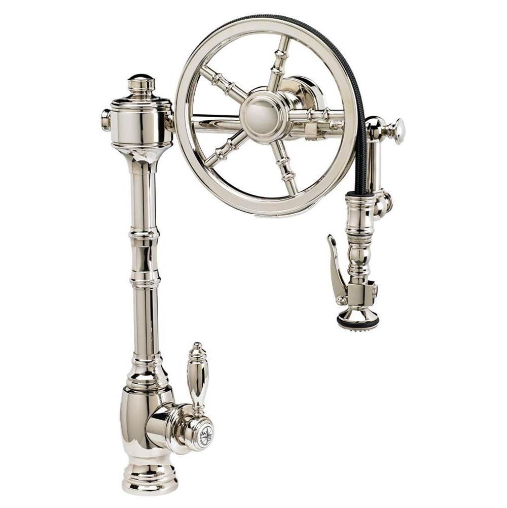 Waterstone - Waterstone Wheel Pulldown Faucet - Unlacquered Polished Brass