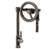 Waterstone - Waterstone Endeavor Wheel Pulldown Faucet - Toggle Sprayer - Black Nickel