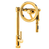 Waterstone - Waterstone Endeavor Wheel Pulldown Faucet - Toggle Sprayer - Polished Gold