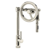 Waterstone - Waterstone Endeavor Wheel Pulldown Faucet - Toggle Sprayer - Polished Nickel