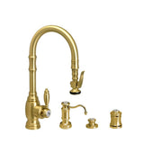 Waterstone - Waterstone Traditional Prep Size PLP Pulldown Faucett - 4pc. Suite - Matte White