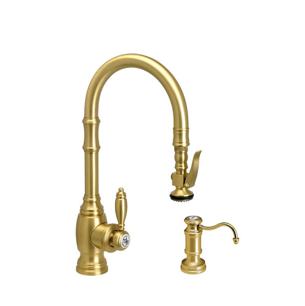 Waterstone - Waterstone Traditional Prep Size PLP Pulldown Faucet - 3pc. Suite - Classic Bronze