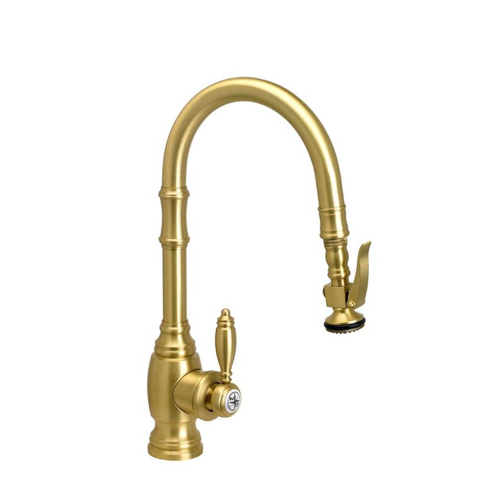 Waterstone - Waterstone Traditional Prep Size PLP Pulldown Faucet - Angled Spout - Matte White