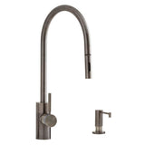 Waterstone - Waterstone Contemporary Extended Reach PLP Pulldown Faucet - Toggle Sprayer - 2pc. Suite - Classic Bronze