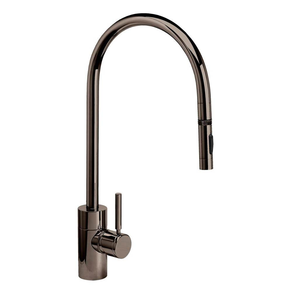 Waterstone - Waterstone Contemporary Extended Reach PLP Pulldown Faucet - Toggle Sprayer - Black Nickel