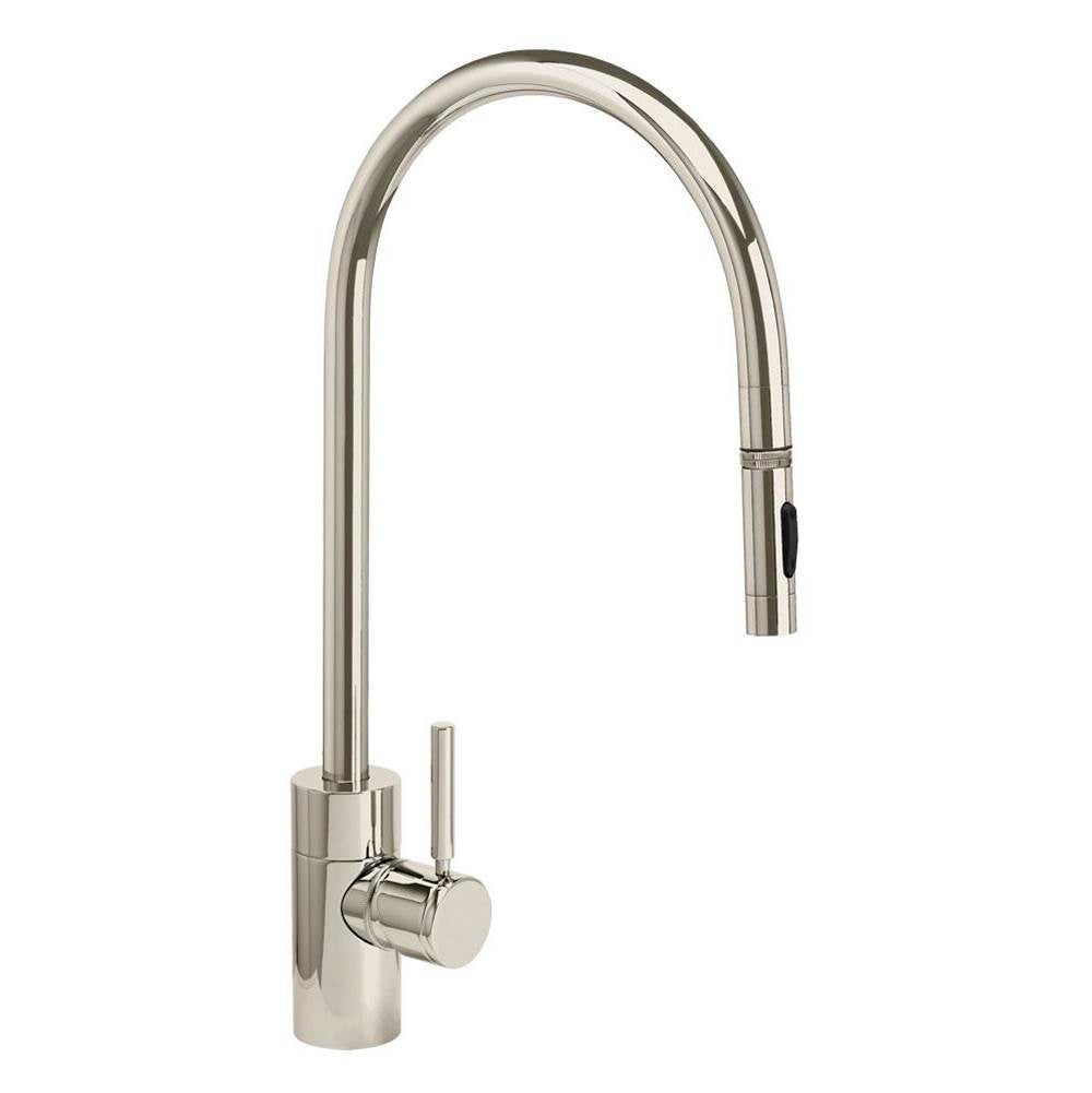 Waterstone - Waterstone Contemporary Extended Reach PLP Pulldown Faucet - Toggle Sprayer - Polished Nickel