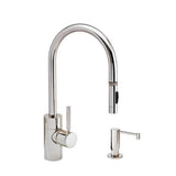 Waterstone - Waterstone Contemporary PLP Pulldown Faucet - Lever Sprayer - 2pc. Suite - Matte Antique Pewter