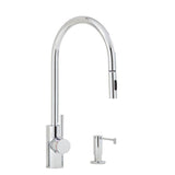 Waterstone - Waterstone Contemporary PLP Pulldown Faucet - Lever Sprayer - 2pc. Suite - Classic Bronze