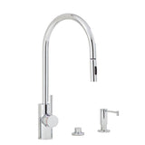Waterstone - Waterstone Contemporary PLP Pulldown Faucet - Lever Sprayer - 3pc. Suite - Classic Bronze