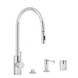 Waterstone - Waterstone Contemporary PLP Pulldown Faucet - Lever Sprayer - 4pc. Suite - Classic Bronze