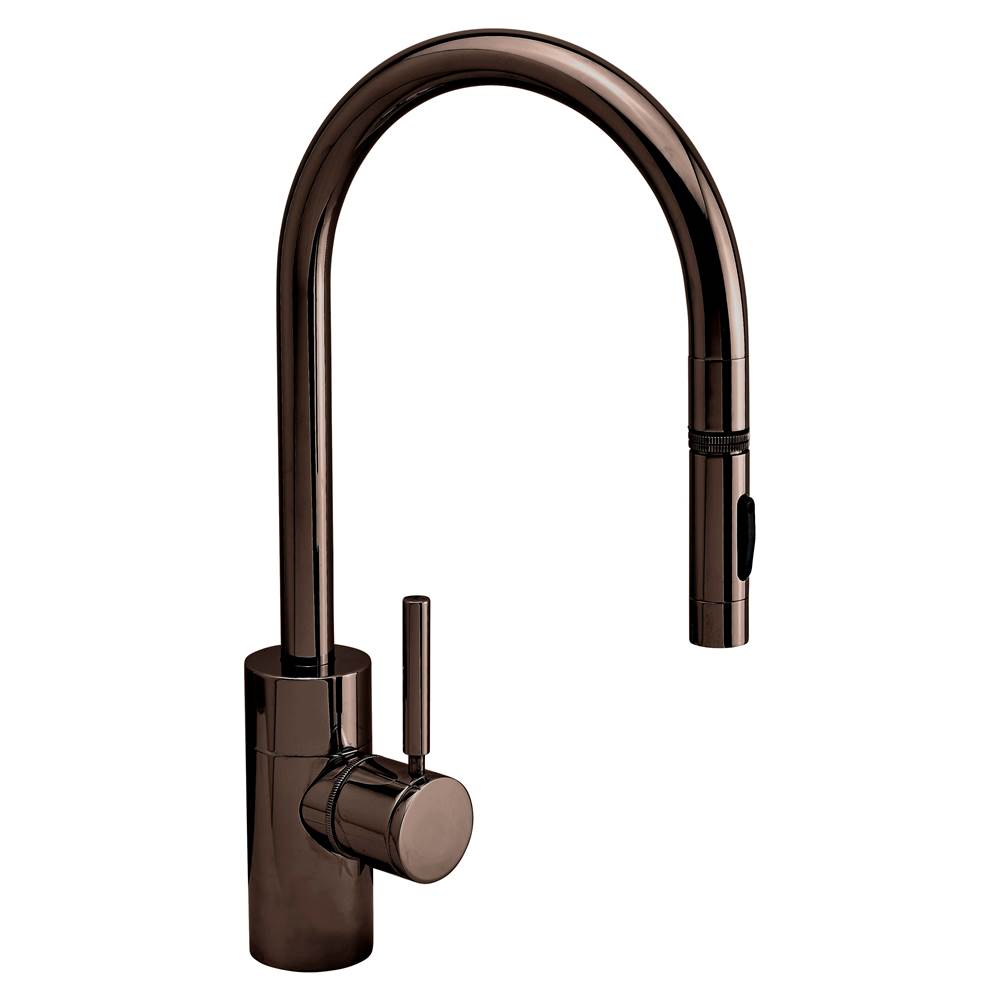 Waterstone - Waterstone Contemporary PLP Pulldown Faucet - Lever Sprayer - Black Nickel
