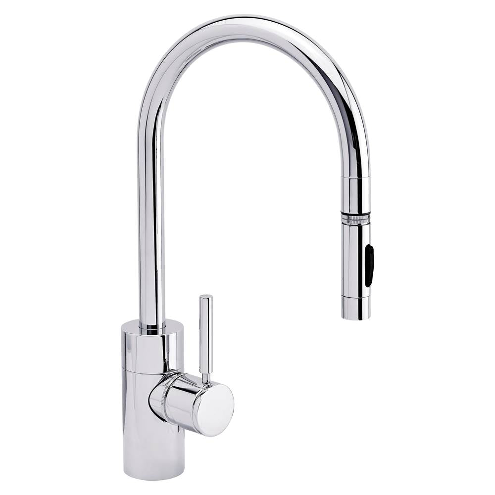 Waterstone - Waterstone Contemporary PLP Pulldown Faucet - Lever Sprayer - Chrome