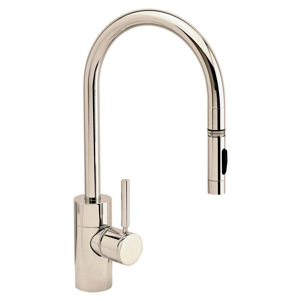 Waterstone - Waterstone Contemporary PLP Pulldown Faucet - Lever Sprayer - Polished Nickel