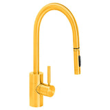 Waterstone - Waterstone Contemporary PLP Pulldown Faucet - Lever Sprayer - Satin Gold