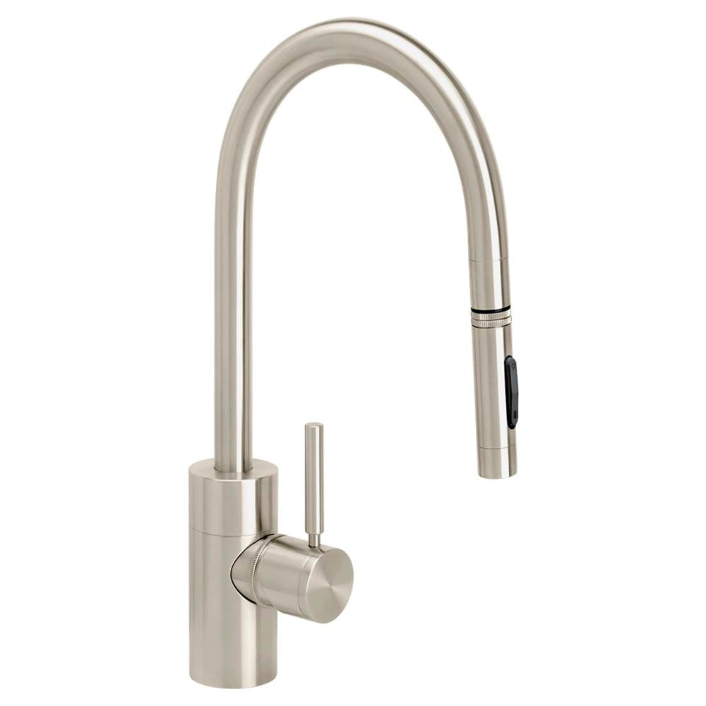 Waterstone - Waterstone Contemporary PLP Pulldown Faucet - Lever Sprayer - Satin Nickel