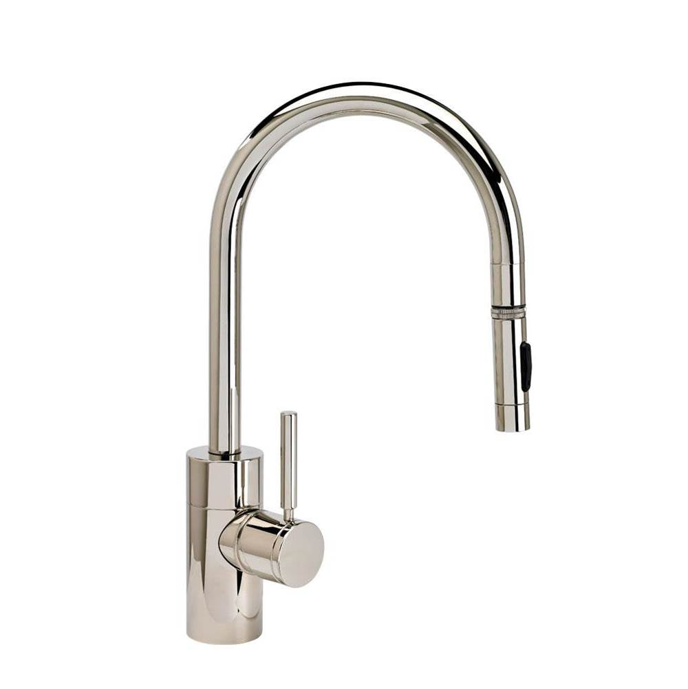 Waterstone - Waterstone Contemporary PLP Pulldown Faucet - Toggle Sprayer - Unlacquered Polished Brass