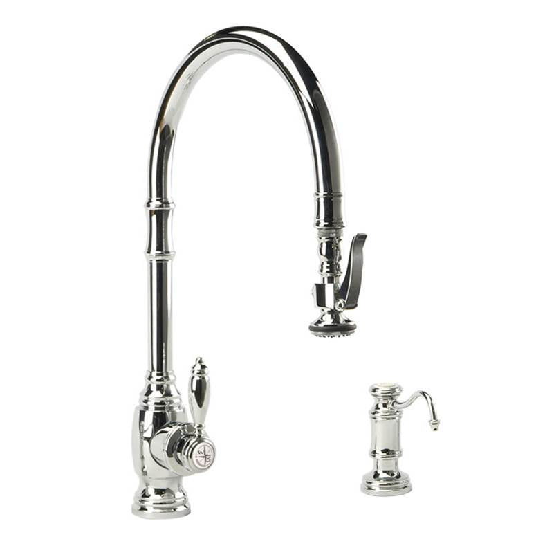 Waterstone - Waterstone Traditional Extended Reach PLP Pulldown Faucet - 2pc. Suite - Classic Bronze