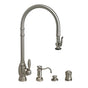 Waterstone - Waterstone Traditional Extended Reach PLP Pulldown Faucet - 4pc. Suite - Unlacquered Polished Brass
