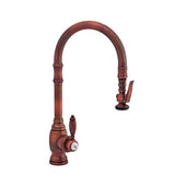 Waterstone - Waterstone Traditional Prep Size PLP Pulldown Faucet - Angled Spout - Polished Copper