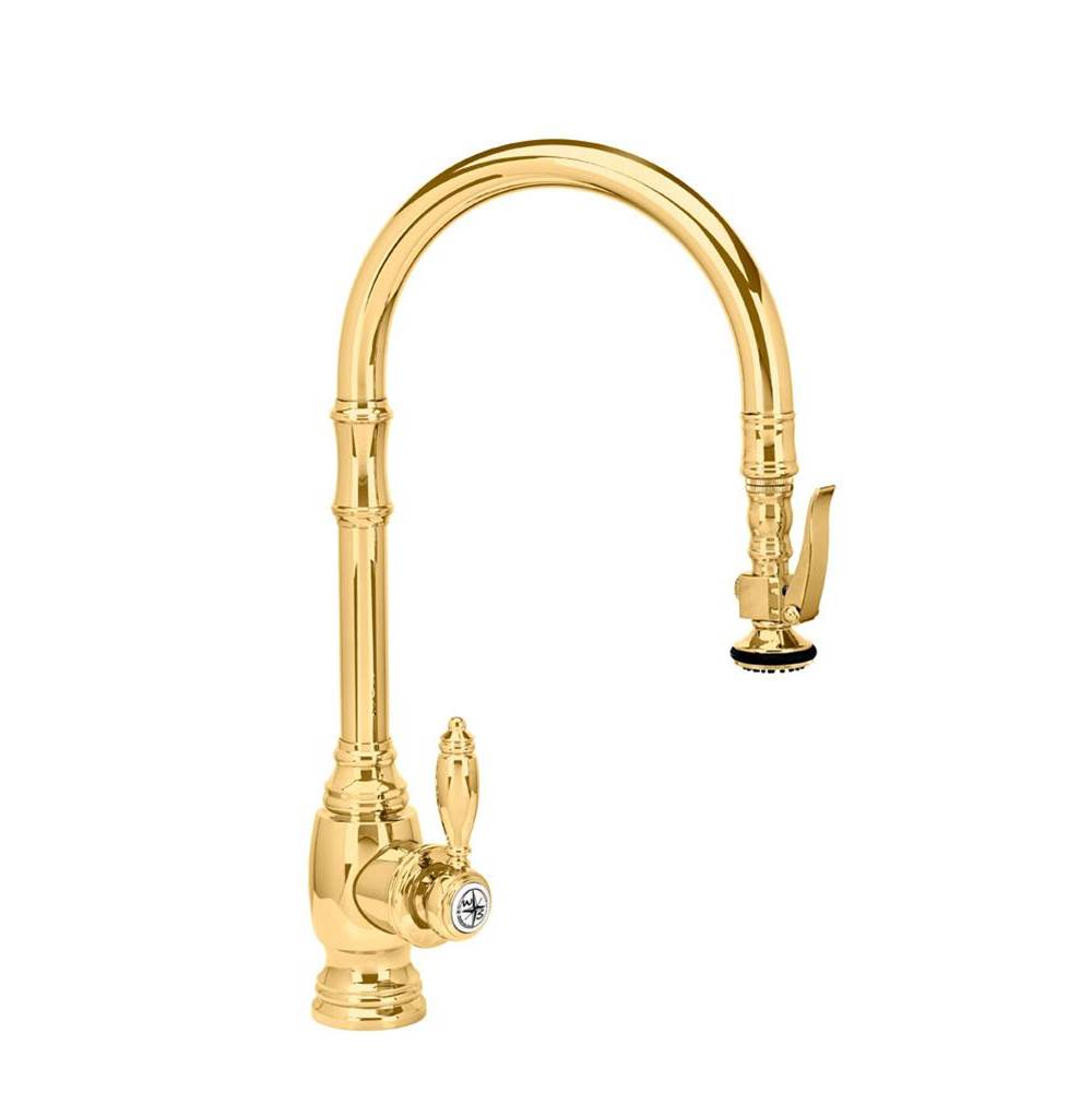Waterstone - Waterstone Traditional PLP Pulldown Faucet - Unlacquered Polished Brass