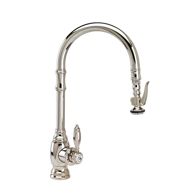 Waterstone - Waterstone Traditional PLP Pulldown Faucet - Angled Spout - 2pc. Suite - Antique Bronze