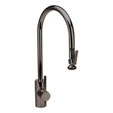 Waterstone - Waterstone Contemporary Extended Reach PLP Pulldown Faucet - Lever Sprayer - Black Nickel