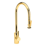 Waterstone - Waterstone Contemporary Extended Reach PLP Pulldown Faucet - Lever Sprayer - Polished Brass