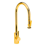 Waterstone - Waterstone Contemporary Extended Reach PLP Pulldown Faucet - Lever Sprayer - Polished Gold