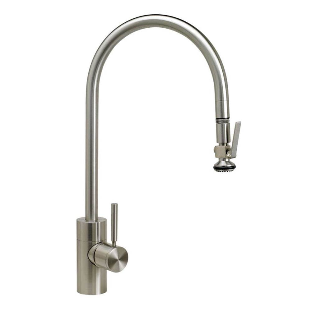 Waterstone - Waterstone Contemporary Extended Reach PLP Pulldown Faucet - Lever Sprayer - Stainless Steel