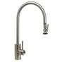 Waterstone - Waterstone Contemporary Extended Reach PLP Pulldown Faucet - Lever Sprayer - Unlacquered Polished Brass