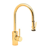 Waterstone - Waterstone Contemporary PLP Pulldown Faucet - Lever Sprayer - Polished Brass