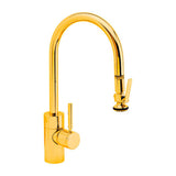 Waterstone - Waterstone Contemporary PLP Pulldown Faucet - Lever Sprayer - Polished Gold