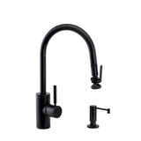 Waterstone - Waterstone Contemporary PLP Pulldown Faucet - Lever Sprayer - 2pc. Suite - Matte White