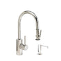 Waterstone - Waterstone Contemporary Prep Size PLP Pulldown Faucet - Lever Sprayer - 2pc. Suite - Unlacquered Polished Brass