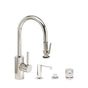 Waterstone - Waterstone Contemporary Prep Size PLP Pulldown Faucet - Lever Sprayer - 4pc. Suite - Unlacquered Polished Brass