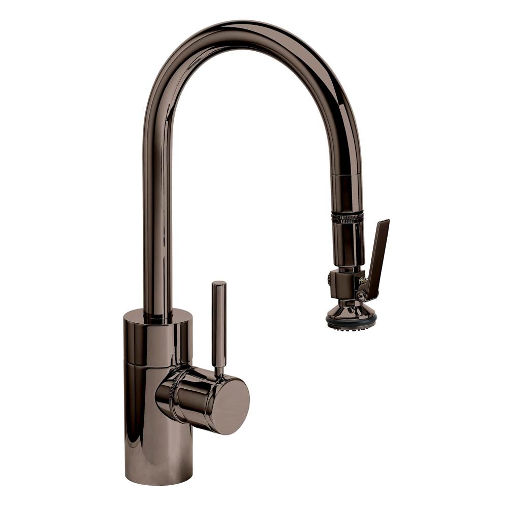 Waterstone - Waterstone Contemporary Prep Size PLP Pulldown Faucet - Lever Sprayer - Black Nickel
