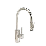 Waterstone - Waterstone Contemporary Prep Size PLP Pulldown Faucet - Lever Sprayer - Unlacquered Polished Brass