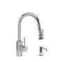 Waterstone - Waterstone Contemporary Prep Size PLP Pulldown Faucet - Lever Sprayer - 2pc. Suite - Unlacquered Polished Brass