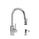 Waterstone - Waterstone Contemporary Prep Size PLP Pulldown Faucet - Lever Sprayer - 2pc. Suite - Matte White