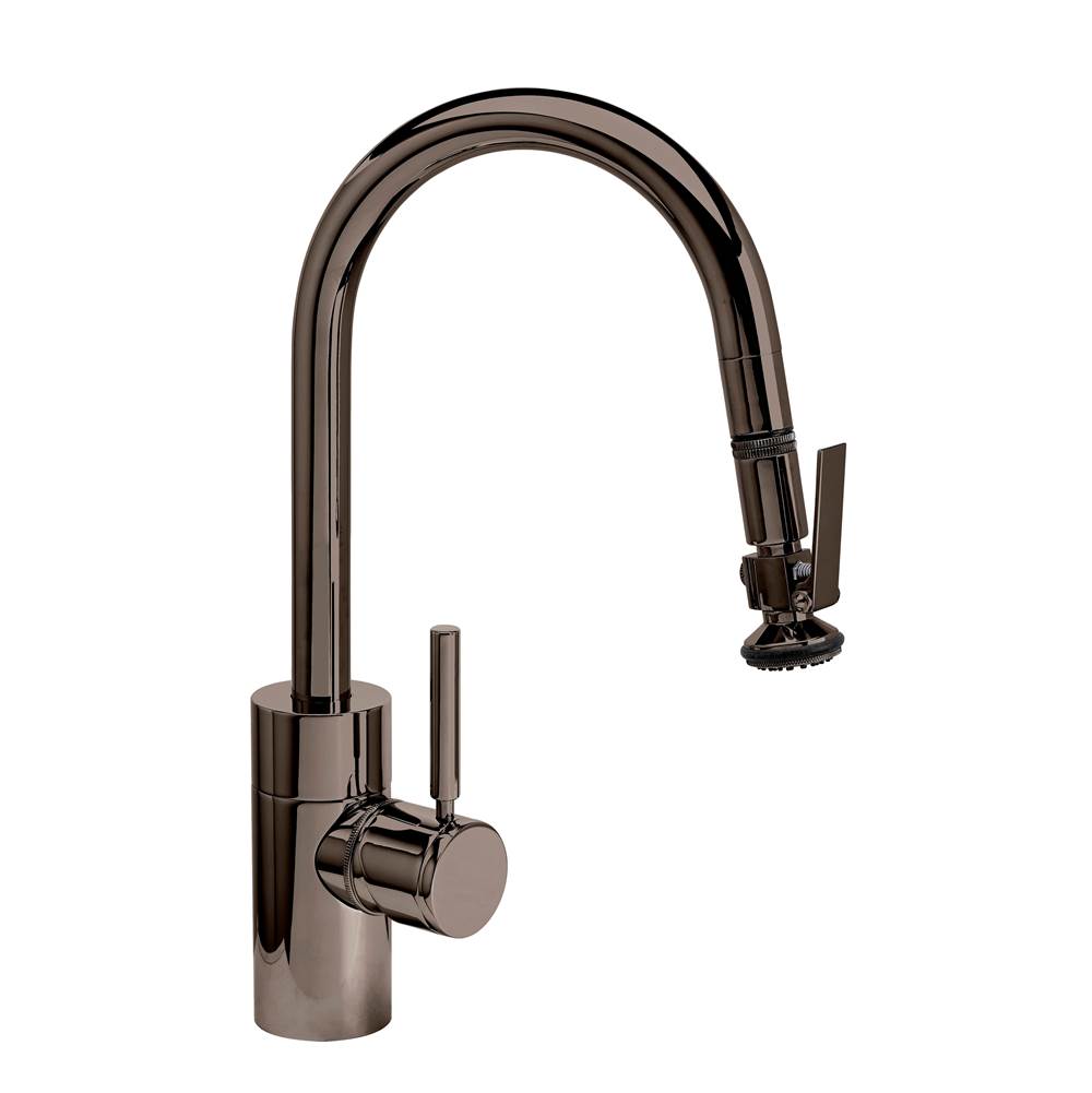 Waterstone - Waterstone Contemporary Prep Size PLP Pulldown Faucet - Lever Sprayer - Black Nickel