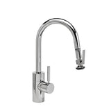 Waterstone - Waterstone Contemporary Prep Size PLP Pulldown Faucet - Lever Sprayer - Unlacquered Polished Brass