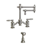 Waterstone - Waterstone Towson Bridge Faucet - 12'' Articulated Spout w/ Side Spray - Matte White