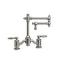 Waterstone - Waterstone Towson Bridge Faucet - 12'' Articulated Spout - Lever Handles - Chardonnay