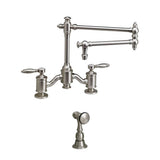 Waterstone - Waterstone Towson Bridge Faucet - 18'' Articulated Spout - Lever Handles - Classic Bronze