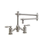 Waterstone - Waterstone Towson Bridge Faucet - 18'' Articulated Spout - Lever Handles - Chardonnay