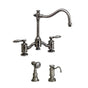 Waterstone - Waterstone Annapolis Bridge Faucet - Lever Handles - 2pc. Suite - Unlacquered Polished Brass