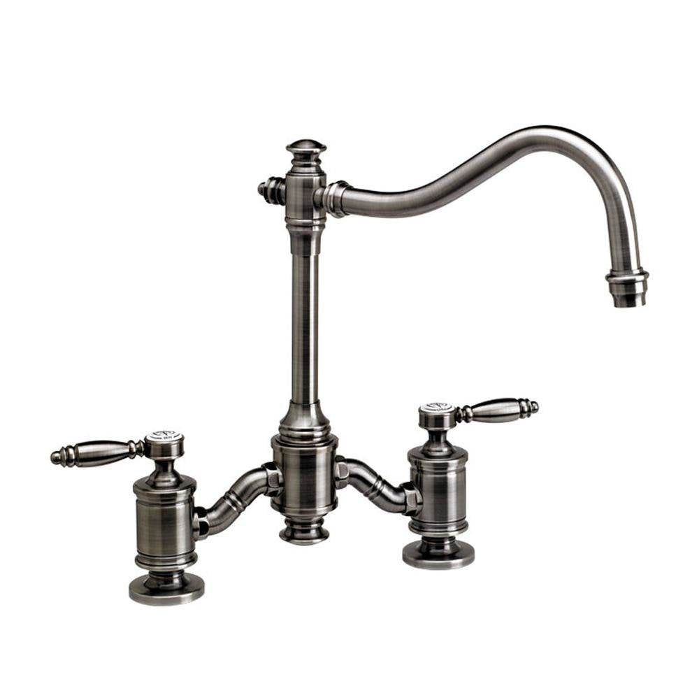 Waterstone - Waterstone Annapolis Bridge Faucet - Lever Handles - Unlacquered Polished Brass